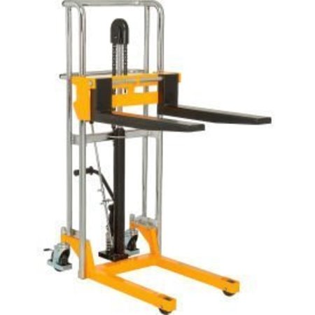 GLOBAL EQUIPMENT Manual Lift Stacker, 47" Lift, 880 Lb. Capacity SCGL5002